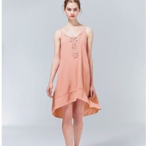Aritzia Wilfred Lazare Silk Lace Dress pink SizeS